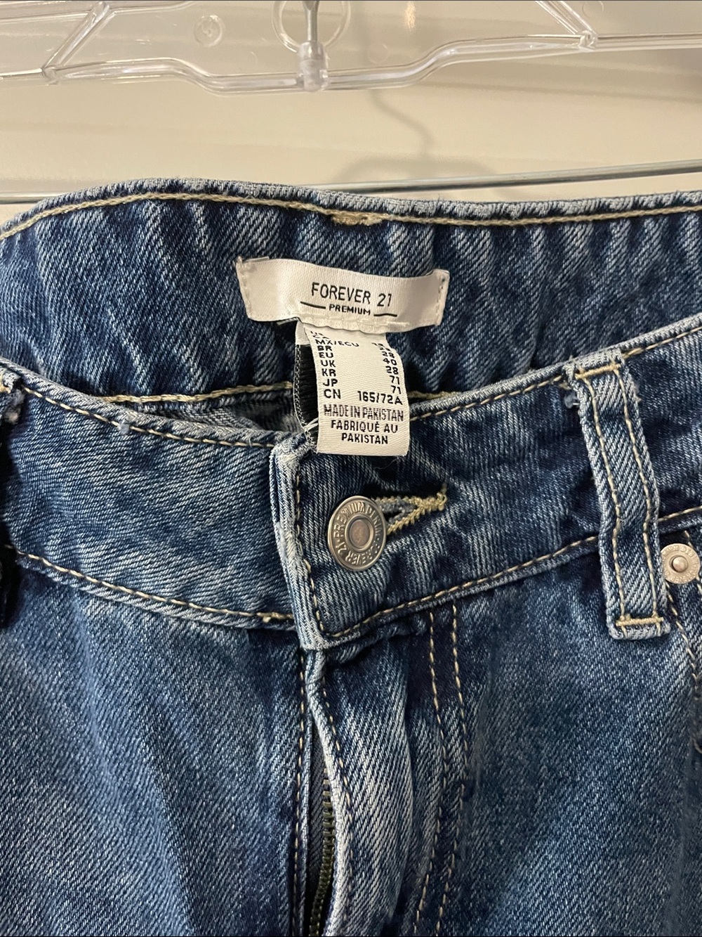 Forever 21 Women's High-Rise Blue Denim Jeans
